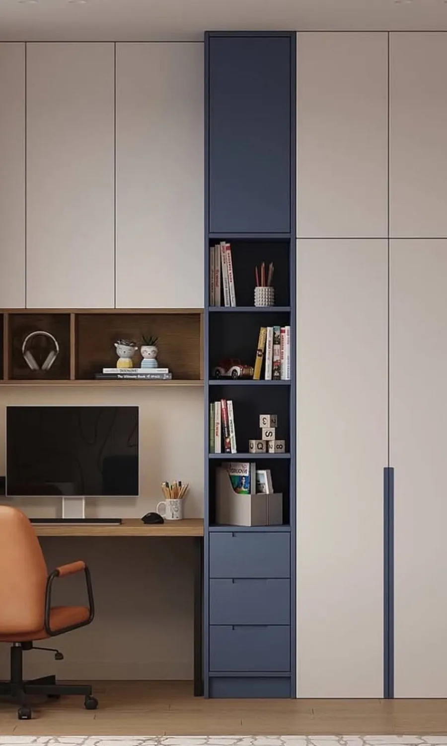 Детская спальня с рабочей зоной «Индиго»